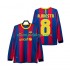 Camisola FC Barcelona A INIESTA 8 Retro Homem Equipamento Primeiro 2011 2010 Manga Comprida